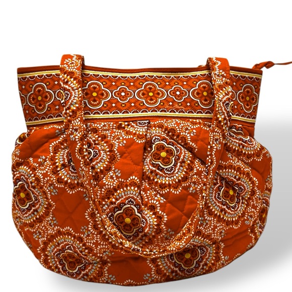 Vera Bradley Handbags - Vera Bradley Orange Boho Floral Medallion Medium Shoulder Bag - NWOT